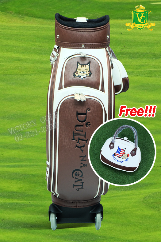 (Genuine) Golf Bag DULLY NA CAT USA (Brown) เล็กกระทัดรัด น้ำหนักเบา มีล้อลาก