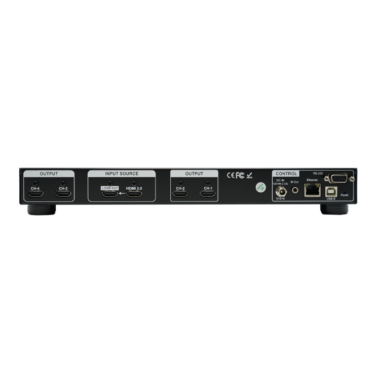 4K60P IN 2X2 VIDEO WALL PROCESSOR รองรับการกลับหัวจอและการต่อพ่วงเพิ่มจอ