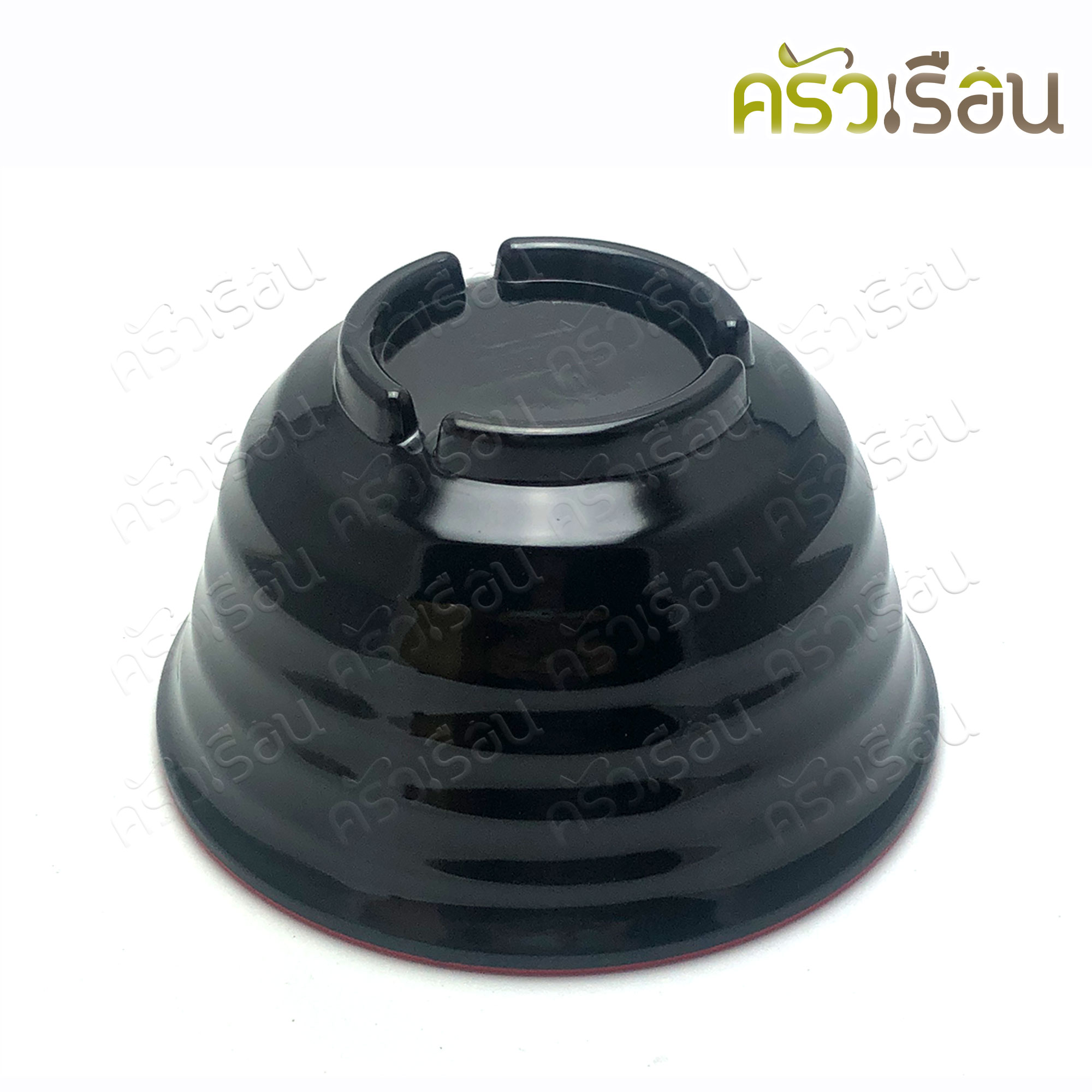 SB [ ราคาต่อชิ้น ] จาน ชาม ช้อนปลายงอ เมลามีน สีดำแดง