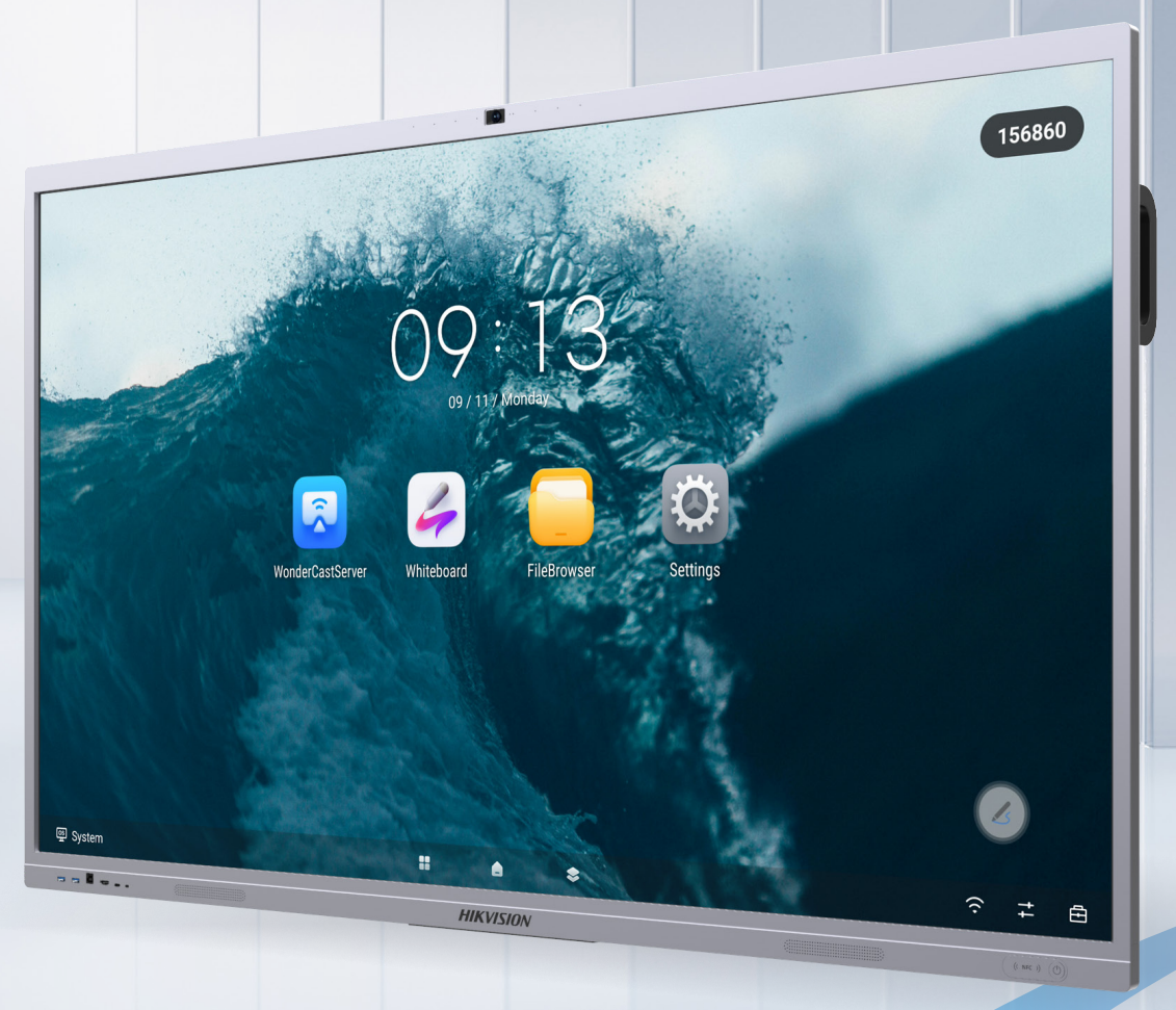 75นิ้ว DS-D5C75RB/B Hikvision Interactive Flat Panel Display