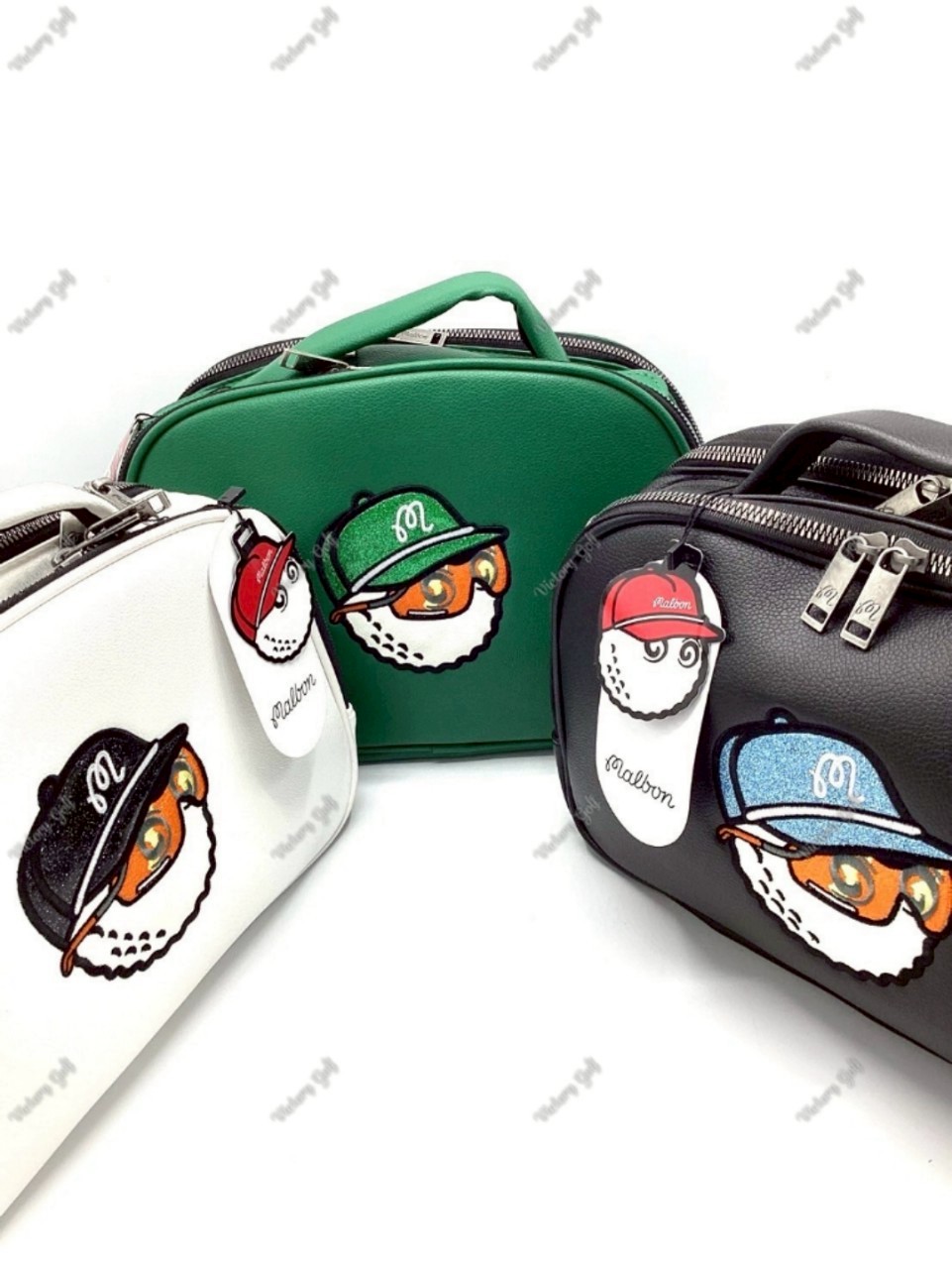 Pouch bag Malbon (+Strap) PU material Black Color