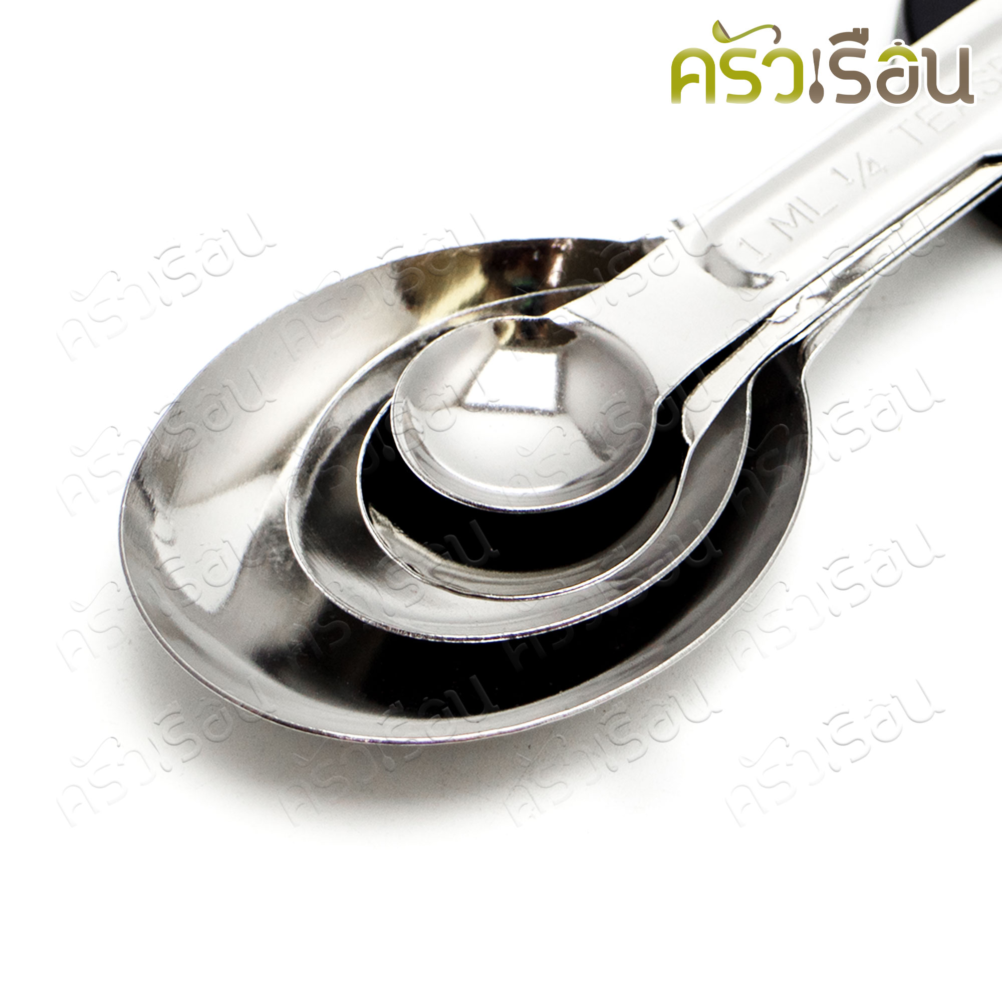 US ชุดช้อนตวง สแตนเลส 4 ขนาดต่อชุด MSS-105 ช้อนตวง