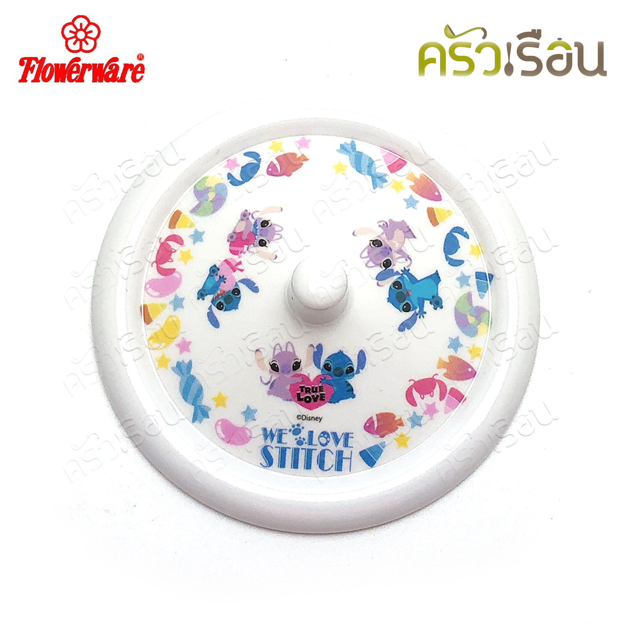 Flowerware [ราคาต่อใบ] ฝาครอบแก้ว ลายการ์ตูน ขนาด 3.5 นิ้ว L327-3.5 ฝาครอบถ้วยน้ำ ฝา แก้วน้ำ ฝาแก้วน้ำ ฝาถ้วยน้ำ เจ้าหญิงโซเฟีย Sofia สติทช์ Stitch Pooh หมีพูห์