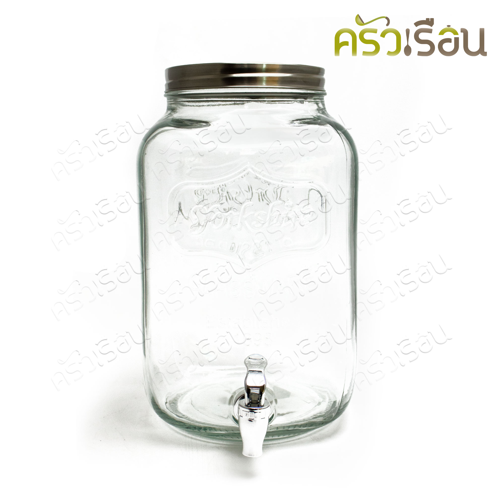 FOFO โถแก้วจ่ายน้ำ วินเทจ 8 ลิตร GC58000 โถจ่ายน้ำ โหลแก้วจ่ายน้ำ ที่กดน้ำ