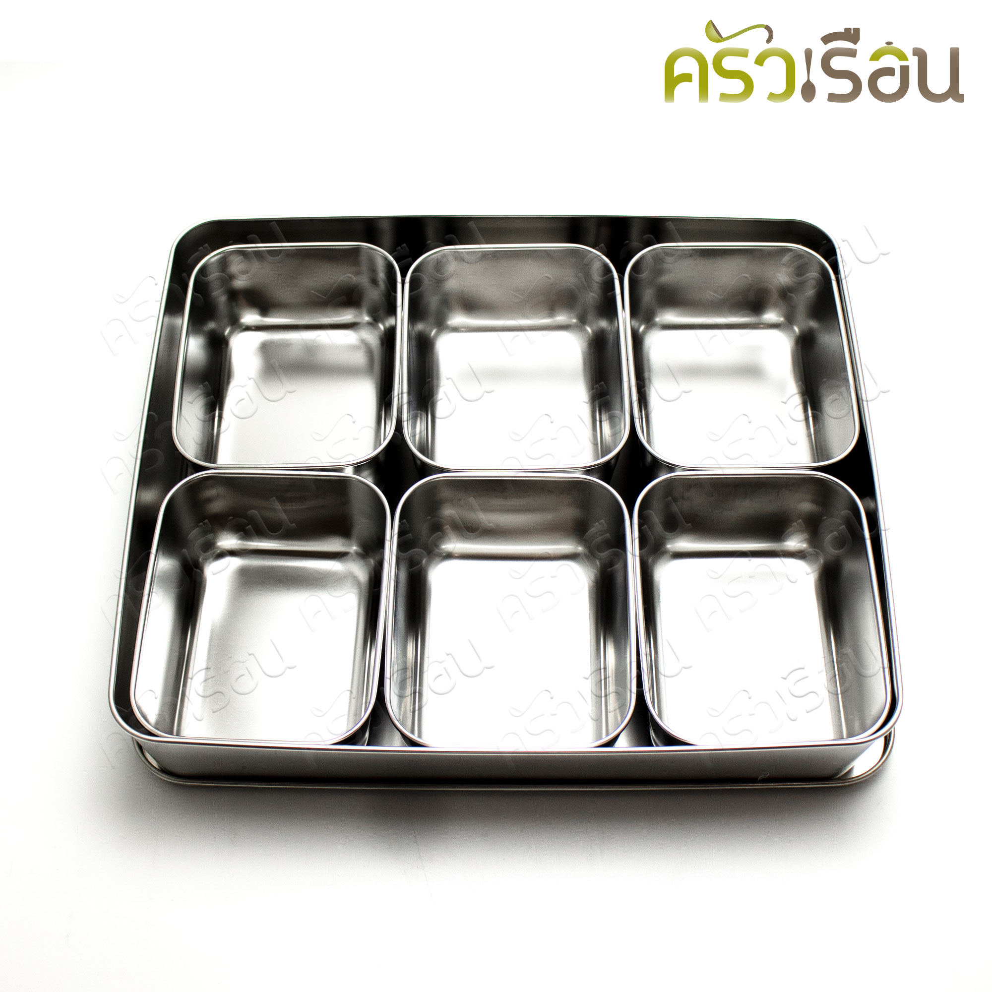 Perfect กล่องท็อปปิ้ง 6 ช่อง พร้อมฝา 34 x 29.5 x 6.5 ซม. PF-TS299 กล่องเครื่องปรุง