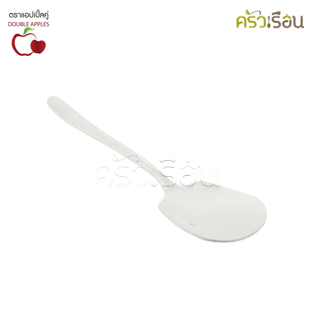 DOUBLE APPLES ช้อนไอศครีม สเตนเลส 15.2 ซม. ลายดุสิต ตราแอปเปิ้ลคู่ ช้อนขนม
