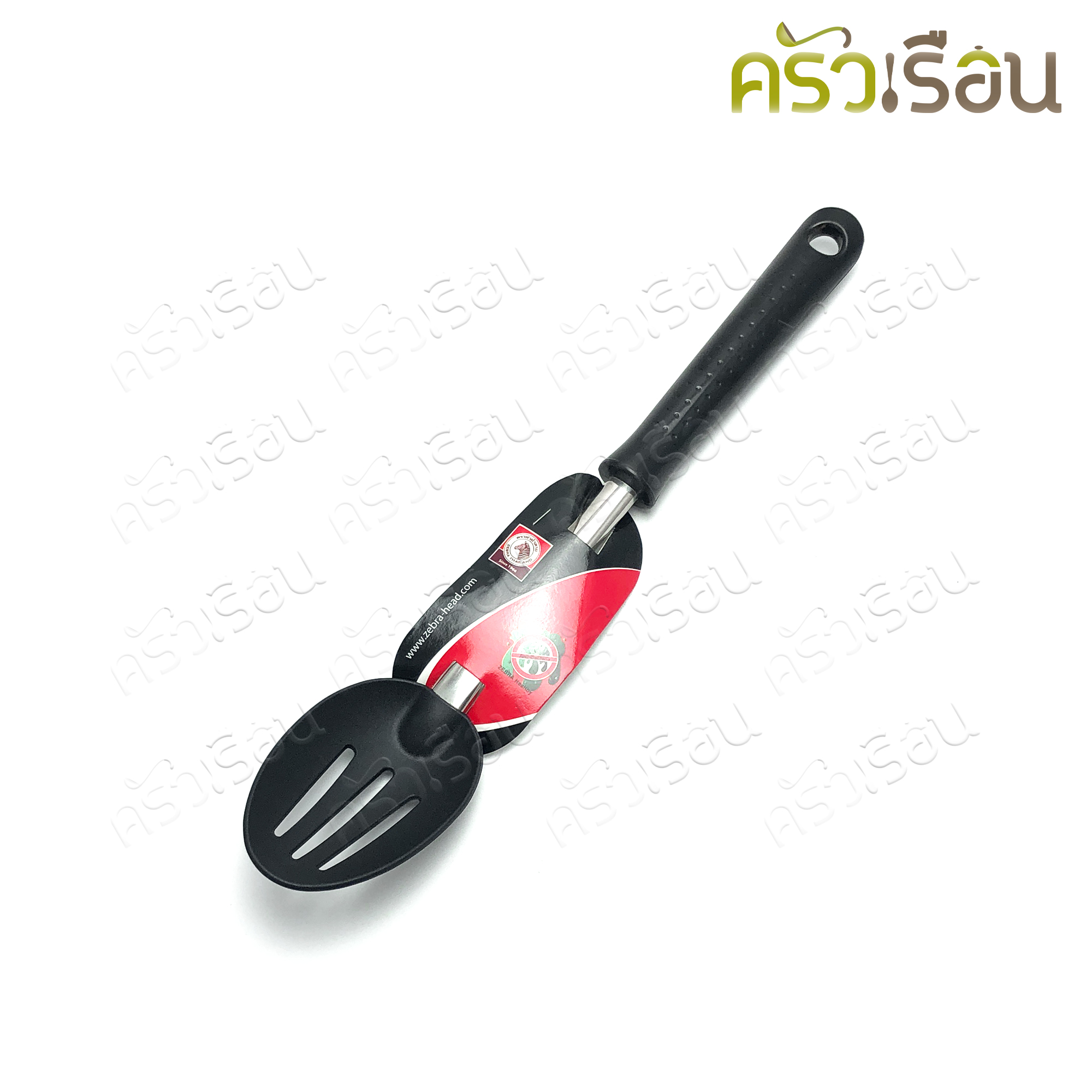 ZEBRA ทัพพีโปร่ง Nylon Healthy 34 x 6.6 CM. ตราหัวม้าลาย 103102