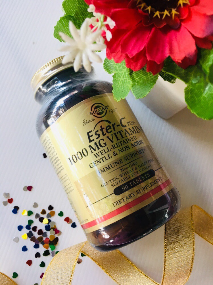 Solgar, Ester-C 1000 mg, 90 Tablets เอสเตอร์ซี ช่วยผิวสวยใส