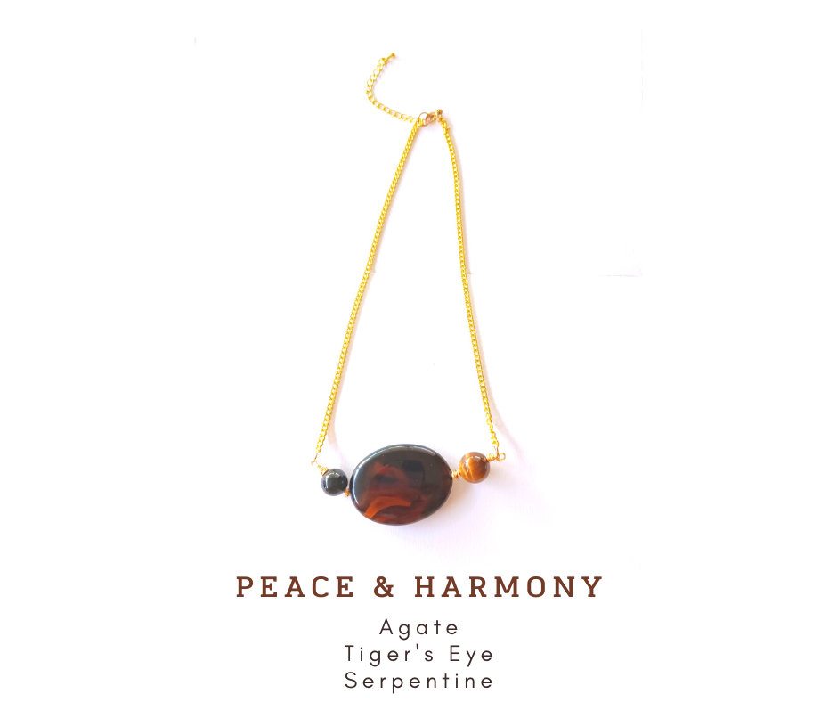 สร้อยคอหินแท้ "The Ancient" Agate Necklace (Energy Cleanse)