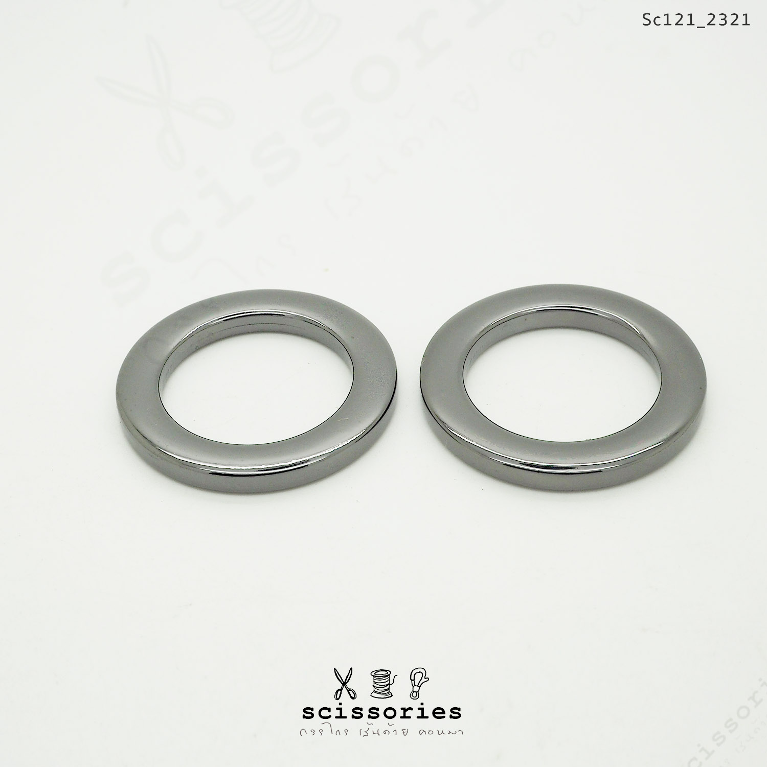 ห่วงวงกลม 2.5 cm.สีบอนด์ดำ /2 ตัว