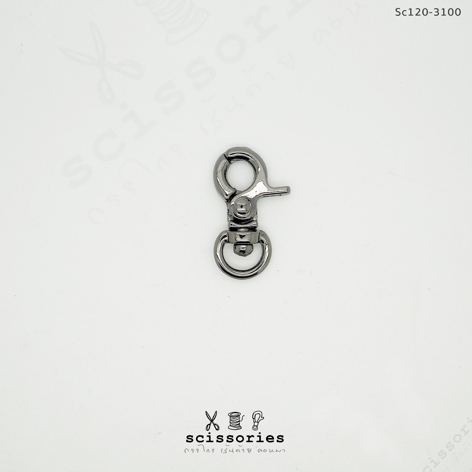 คอหมาเกี่ยว 1 cm สีบอนด์ดำ/2 ตัว