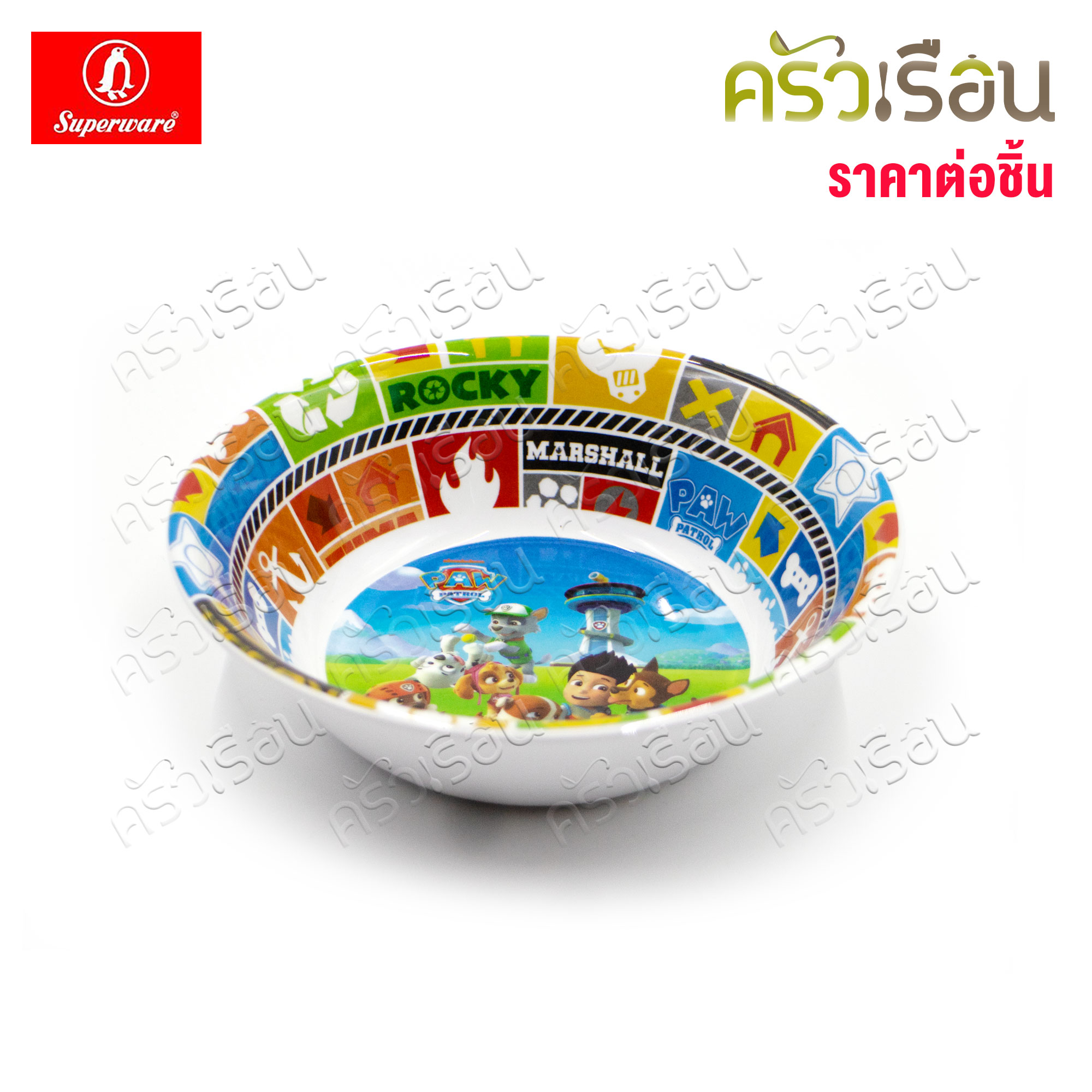 Superware ลาย PAW Patrol [ ราคาต่อชิ้น ] จาน หรือ ชาม หรือ ช้อนส้อม หรือ แก้วน้ำ เมลามีน พาว พาโทรล