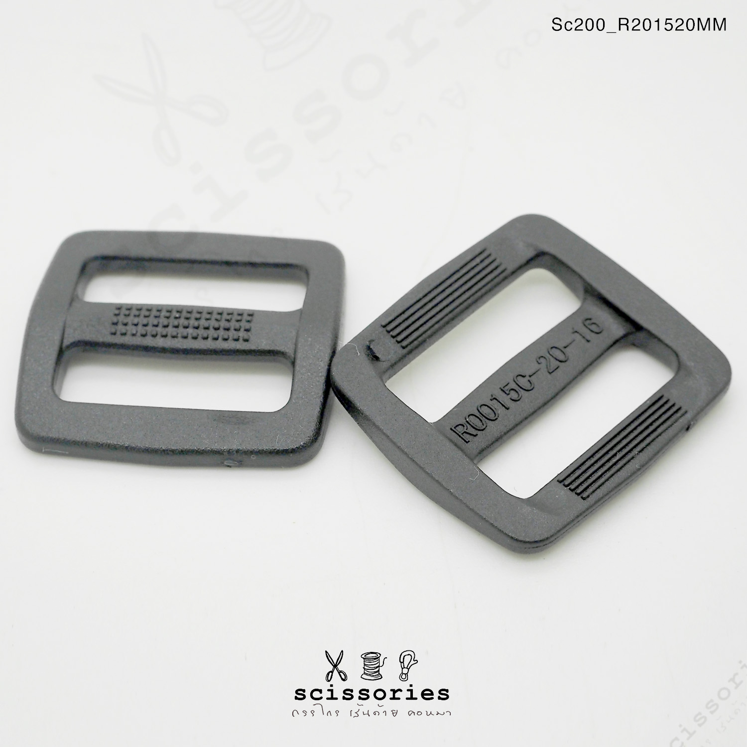 ตัวเลื่อน 20mm พลาสติกสีดำ จำนวน 10ตัว