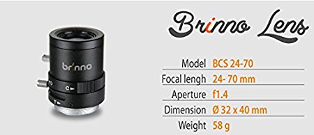 Brinno Lens 24-70 mm F1.4 for TLC200Pro