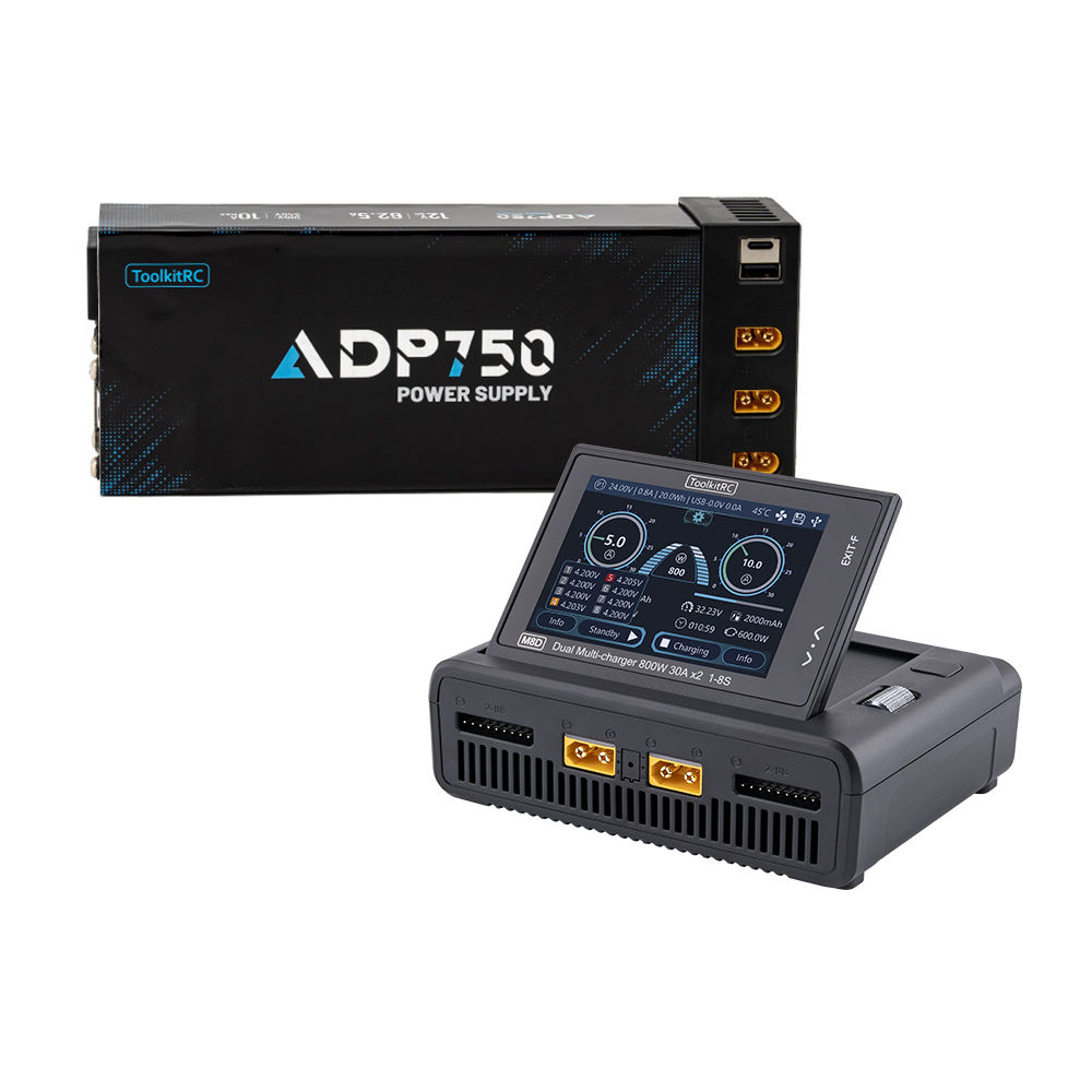 ToolkitRC ADP ADP750 750W 12V 62.5A 100-240V AC to 12V DC power supply จ่ายไฟอัจฉริยะ 7 พอร์ต มีพัดลม ToolkitRC M6D M7