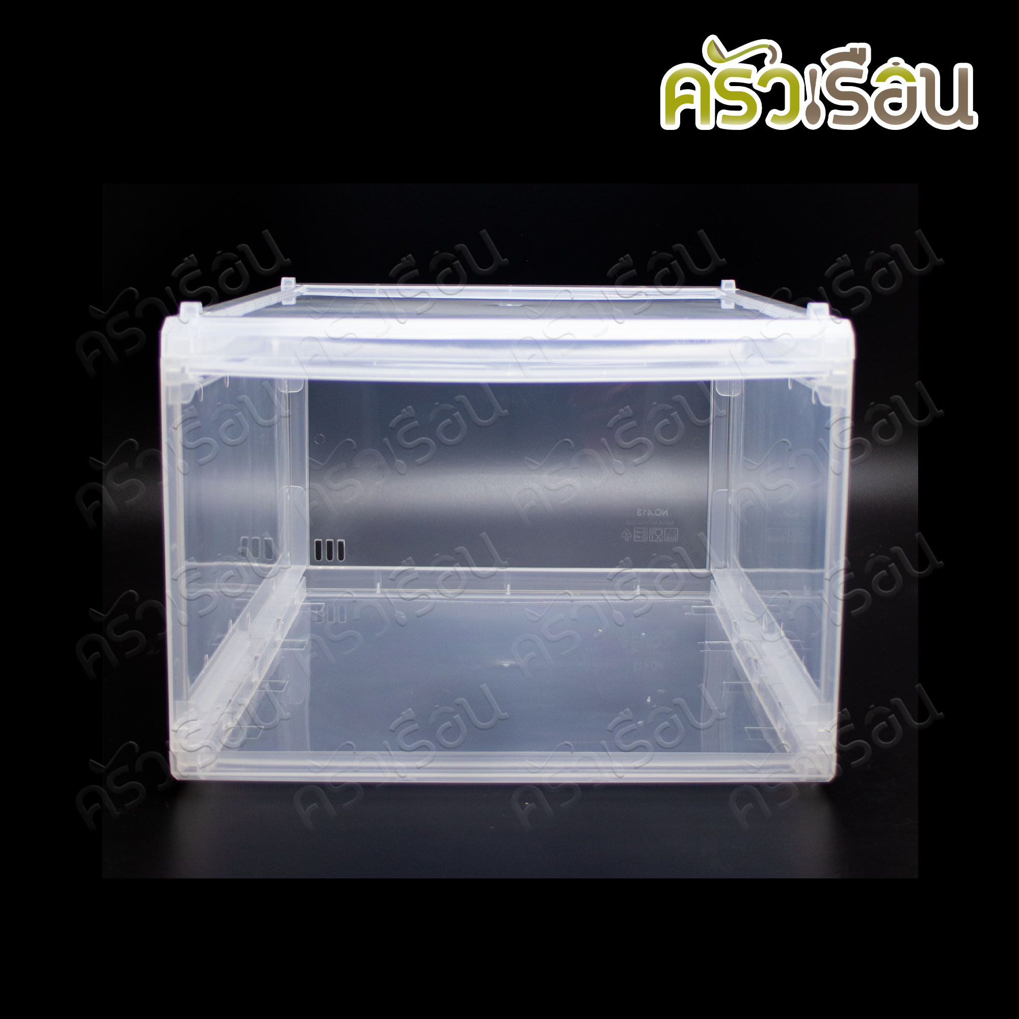 BIG ONE กล่องรองเท้า ฝาสไลด์ข้าง 27x35x20 ซม. BIGSHOES No.413 วางซ้อนได้