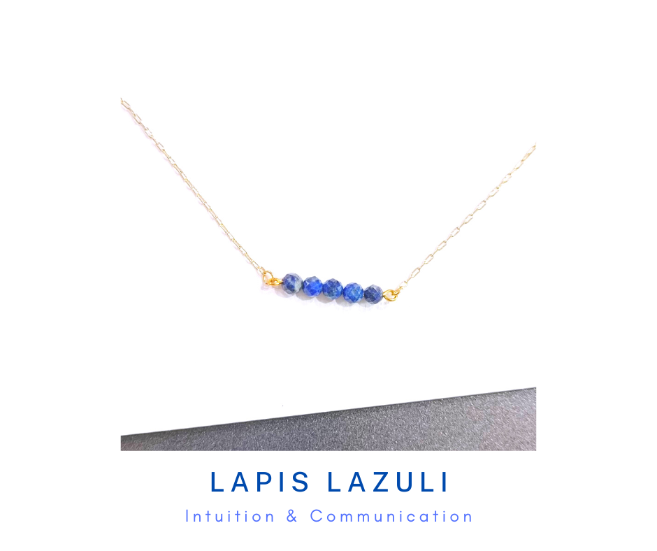 สร้อยคอ "Lak Lak " หินแท้ Lapis Lazuli Necklace (ดึงดูดโชคลาภ ปกป้อง คุ้มครอง)