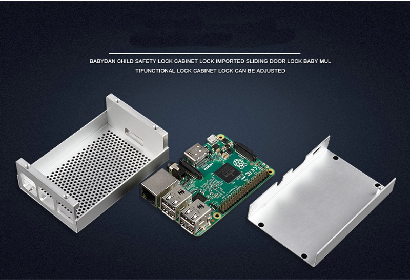 Raspberry Pi 3 Aluminum Case Silver Case Metal Enclosure for RPI 3 Model B Compatible with Raspberry Pi 3 Model B+