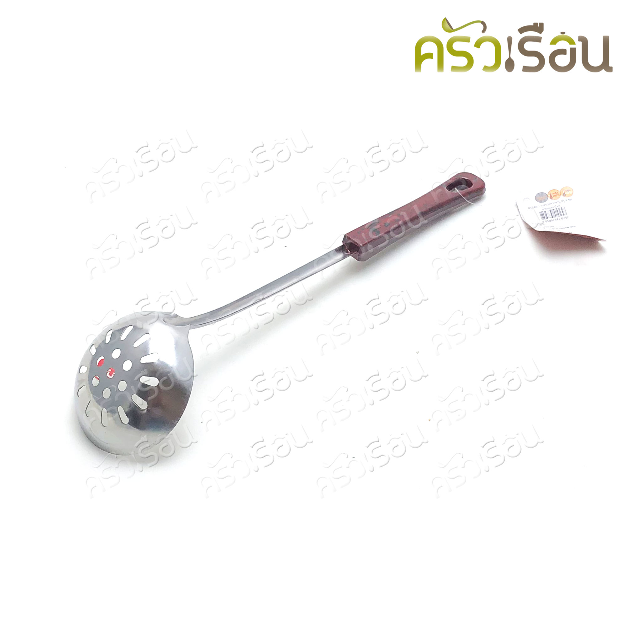 US กระบวย ลวกชาบู มีรู 8 ซม. วัดจริง 7.5 ซม. ด้ามเบเกอร์ไลท์ BSS-80-1 กระบวยโปร่ง ที่ลวกสุกี้