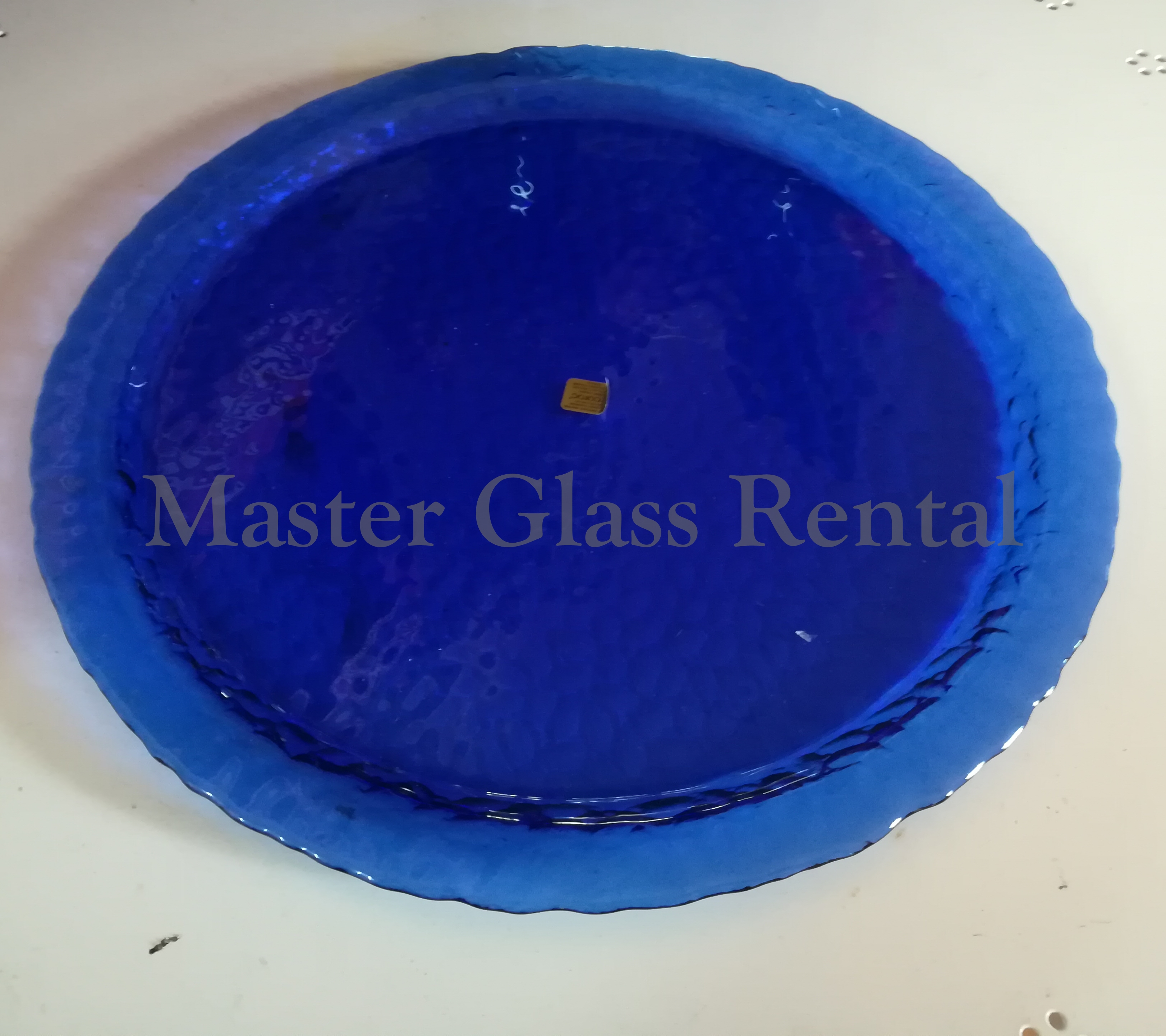 แก้วเช่าจากฝรั่งเศษ จานใส่พาย พิซซ่า ขนมเค้ก ขนาด 33 cm