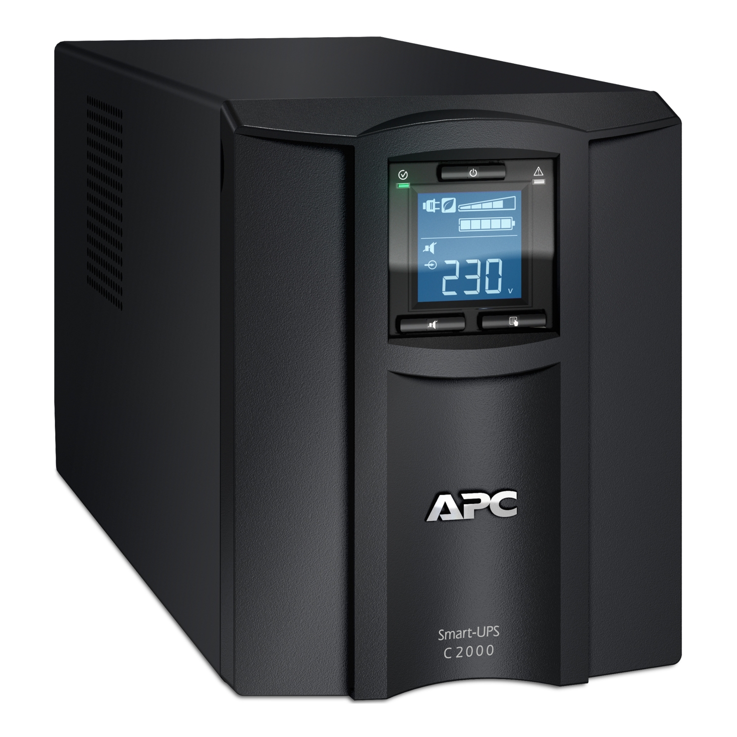 APC Smart-UPS C, Line Interactive, 2000VA, Tower, 230V, 6x IEC C13+1x IEC C19 outlets, USB and Serial communication, AVR, Graphic LCD SMC2000I