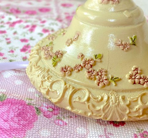 โคมไฟตั้งโต๊ะหัวเตียงวินเทจสวยๆ สีน้ำตาลครีม