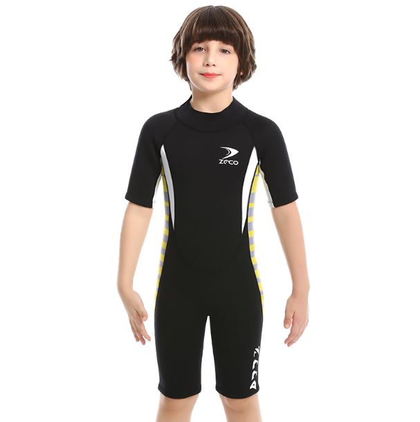 ขายส่ง 5 ชุด Set - T2 ( ชุดว่ายน้ำเด็กควบคุมอุณหภูมิ ป้องกันหนาว+ ป้องกันUV สำหรับเด็ก 2-5 ปี มี 5 ชุด คละแบบ / คละไซส์)