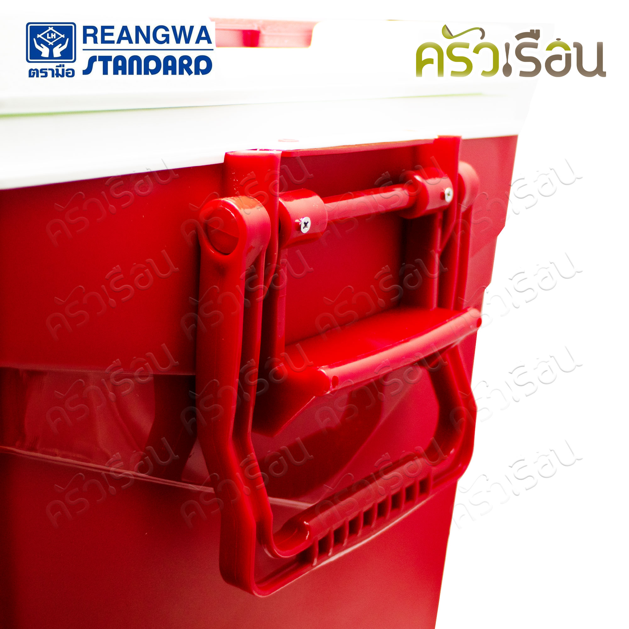 Reangwa Standard กระติก เหลี่ยม สีแดง 32 ลิตร 32.5 x 51.5 x 36.5 ซม. RW3004 ถังแช่ กระติกน้ำแข็ง Hot and Cold Insulated Cooler Snow Bank