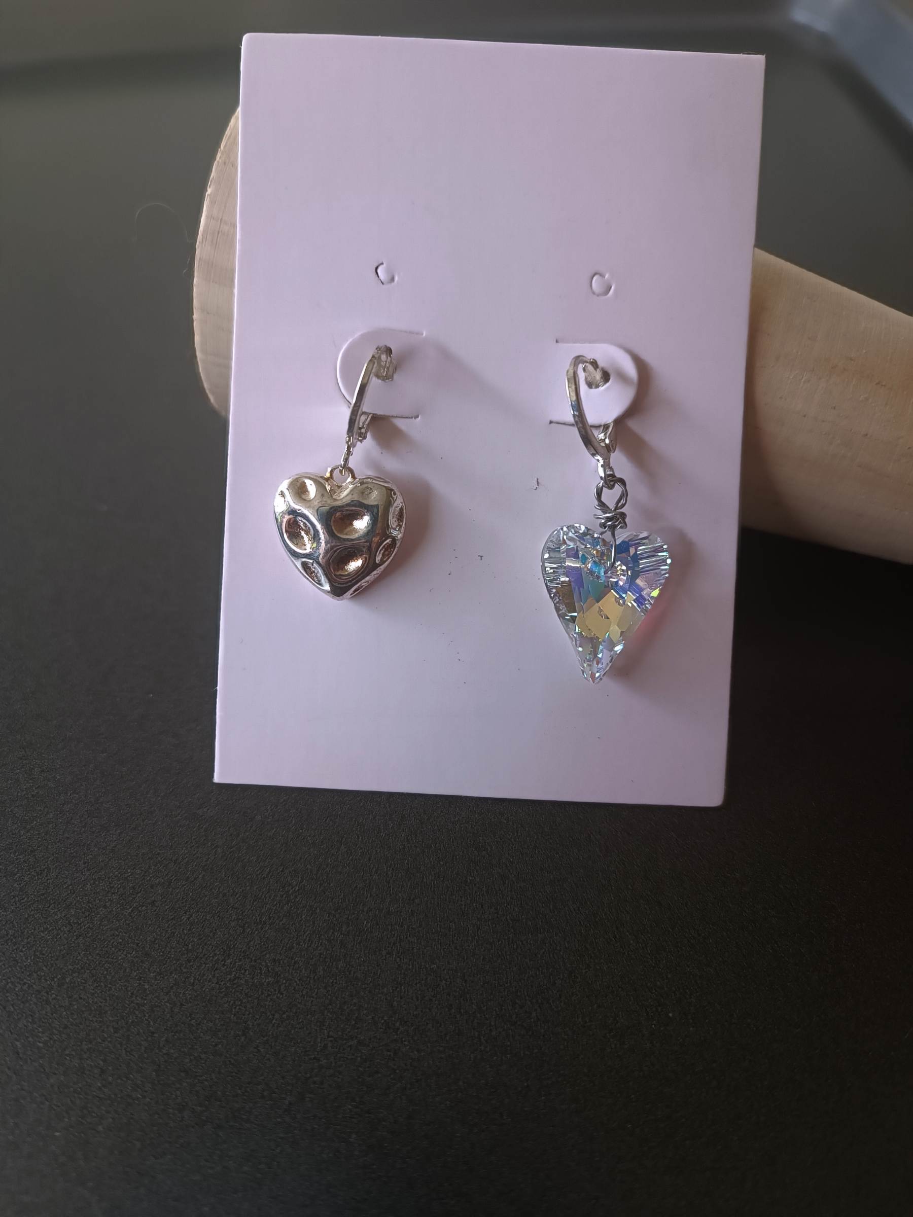 925 Sterling Silver "Sweetheart " Crystal Earring ต่างหูเงินแท้ ประดับ Crystal