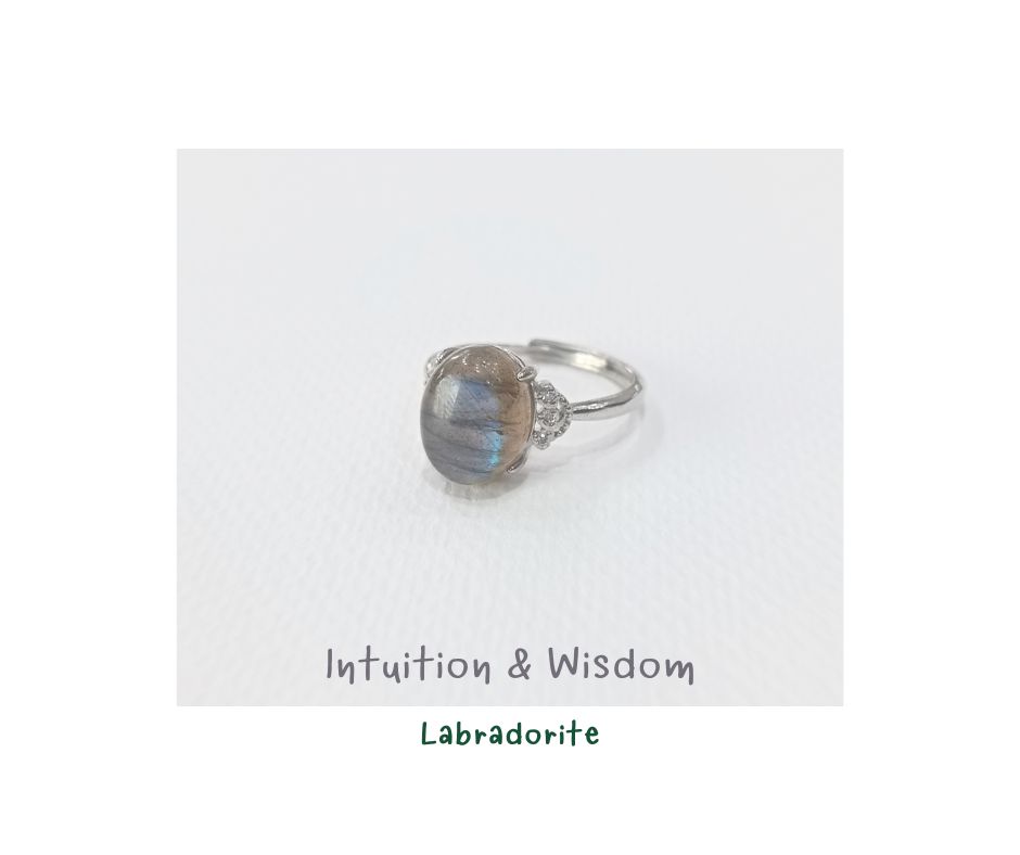 แหวนหินแท้ Labradorite Ring (กลับร้าย กลายดี เปิดตาที่ 3 กระตุ้นฌาณหยั่งรู้)
