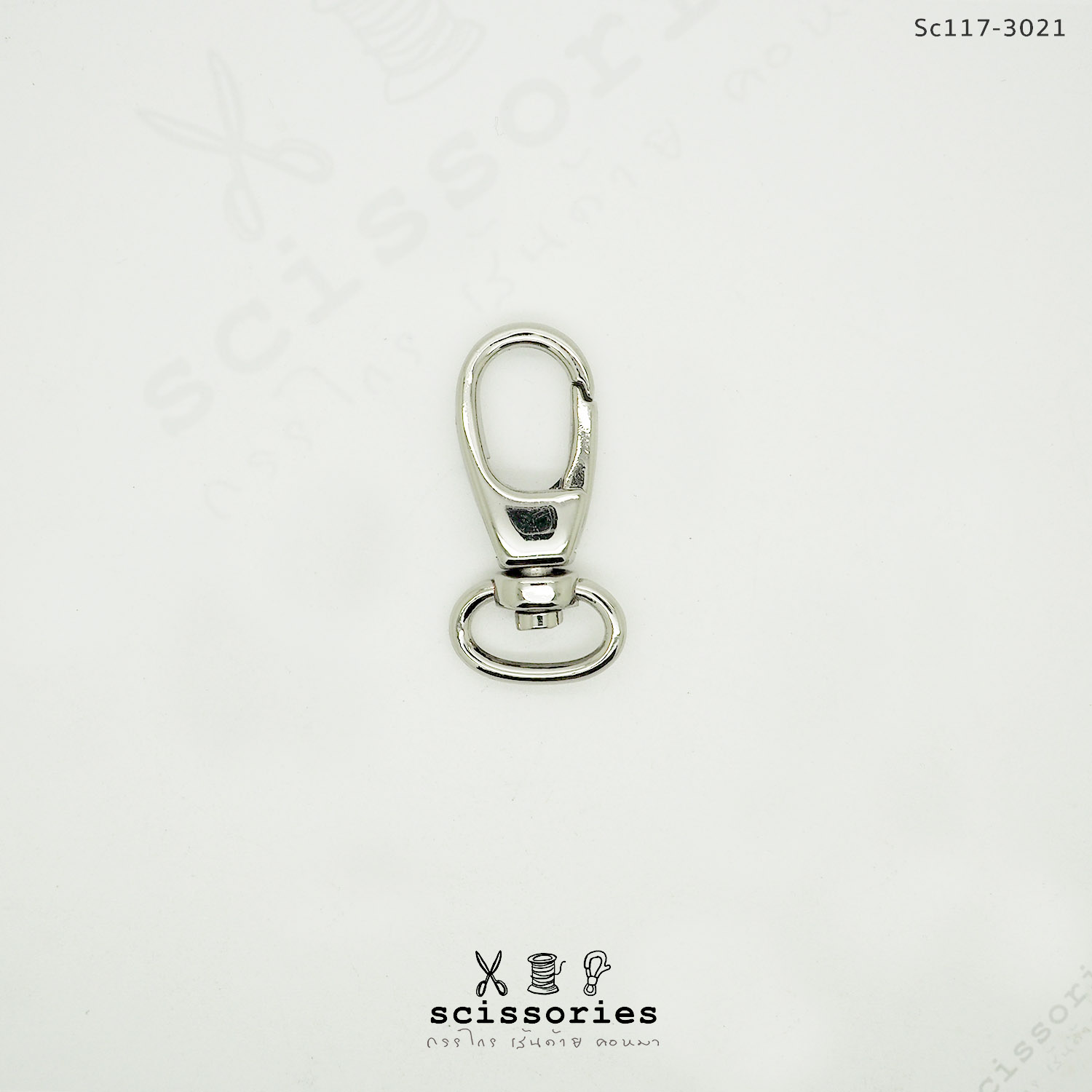 คอหมาเกี่ยว 1.2 cm สีเงิน /2 ตัว