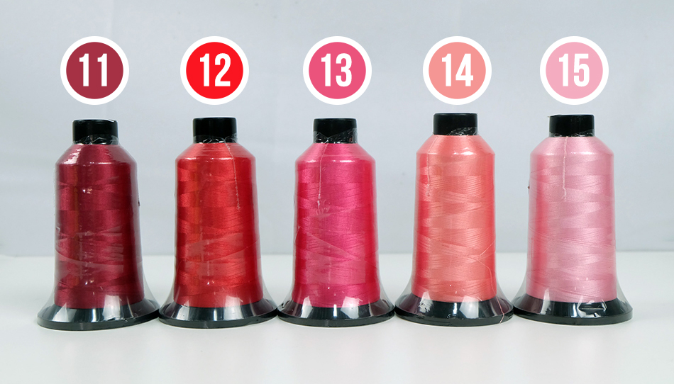 สีไหมปักหมวก หมายเลข 11-15