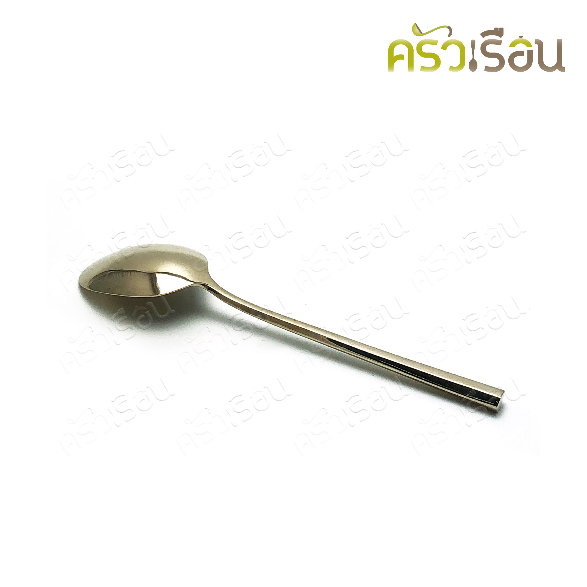 BRASS ช้อนส้อม ทองเหลืองแท้ ด้ามหกเหลี่ยม ยาว 20 ซม. ราคาต่อคู่