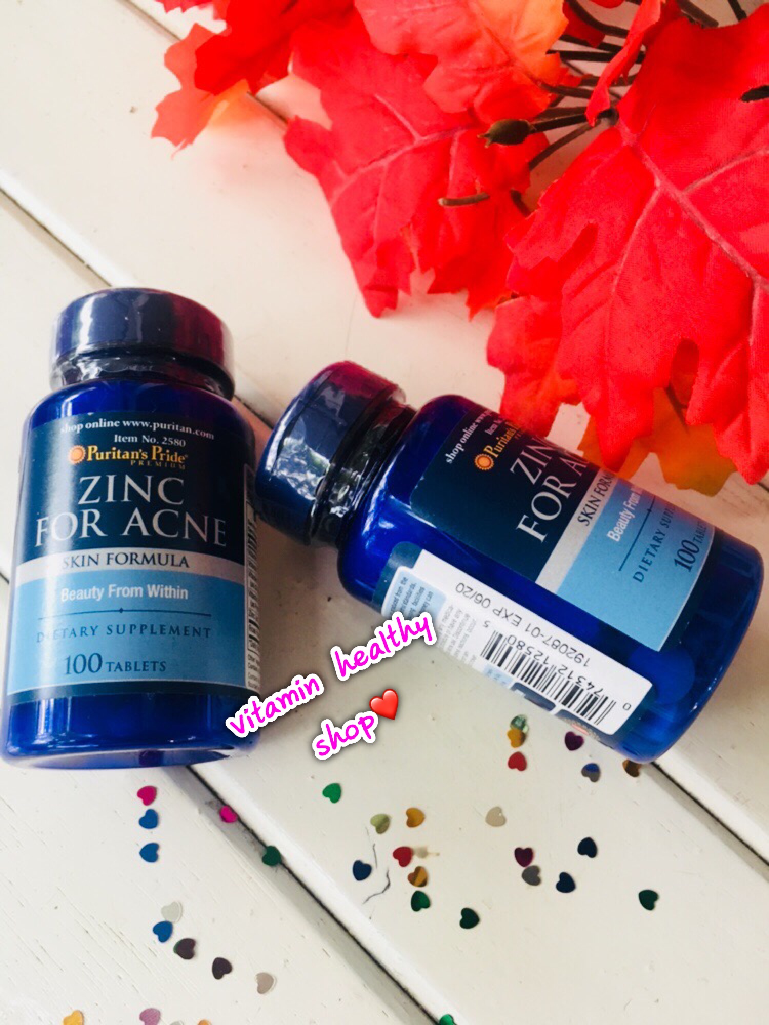 Puritan's Pride Zinc for Acne จำนวน 100 เม็ด