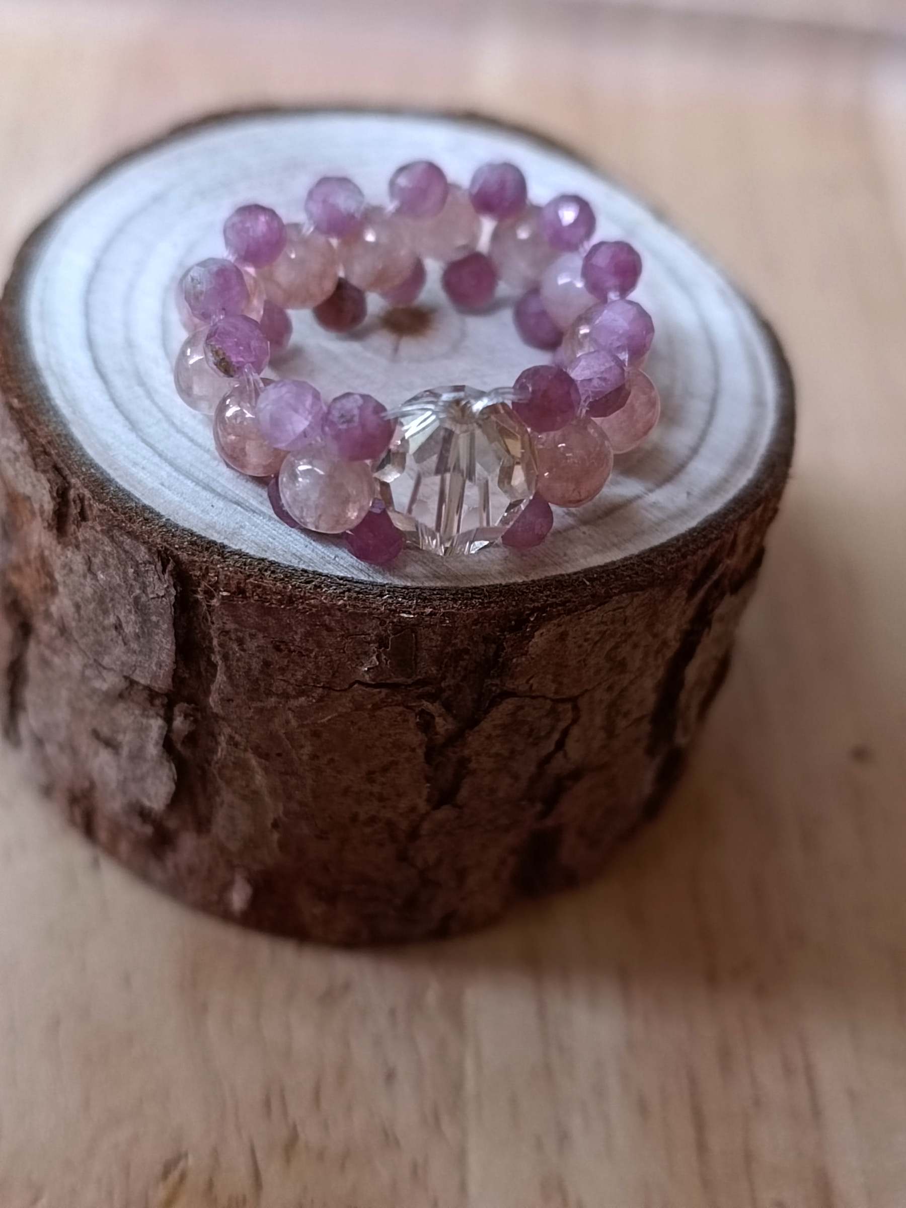 "MeMe" Ring Collection แหวนถักหินแท้ Love Vibe (Sunstone + Pink Tourmaline) เสริมพลังงานความรัก