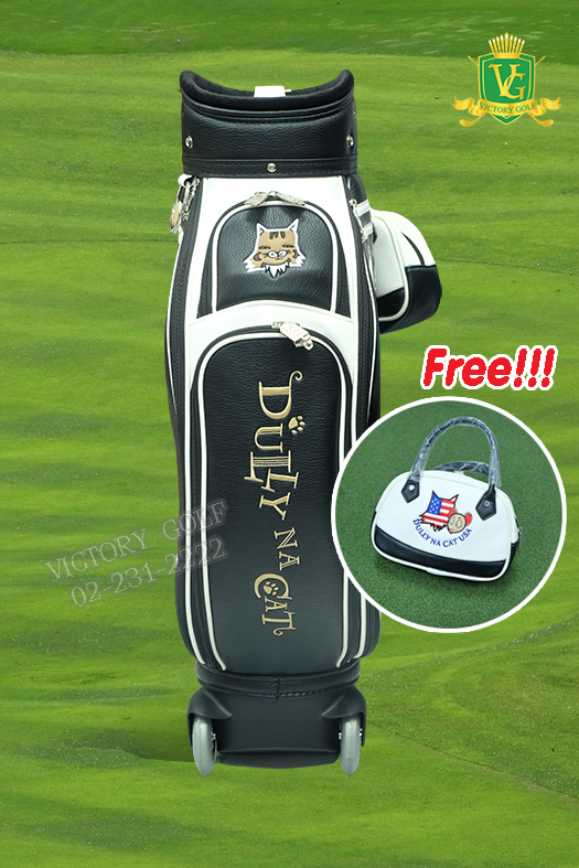 (Genuine) Golf Bag DULLY NA CAT USA (Black) เล็กกระทัดรัด น้ำหนักเบา มีล้อลาก