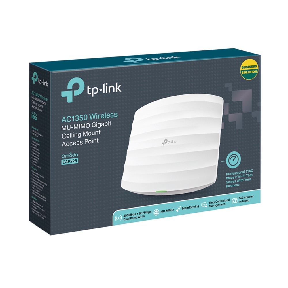 TP-LINK EAP225 AC1350 Wireless MU-MIMO Gigabit Ceiling Mount Access Point