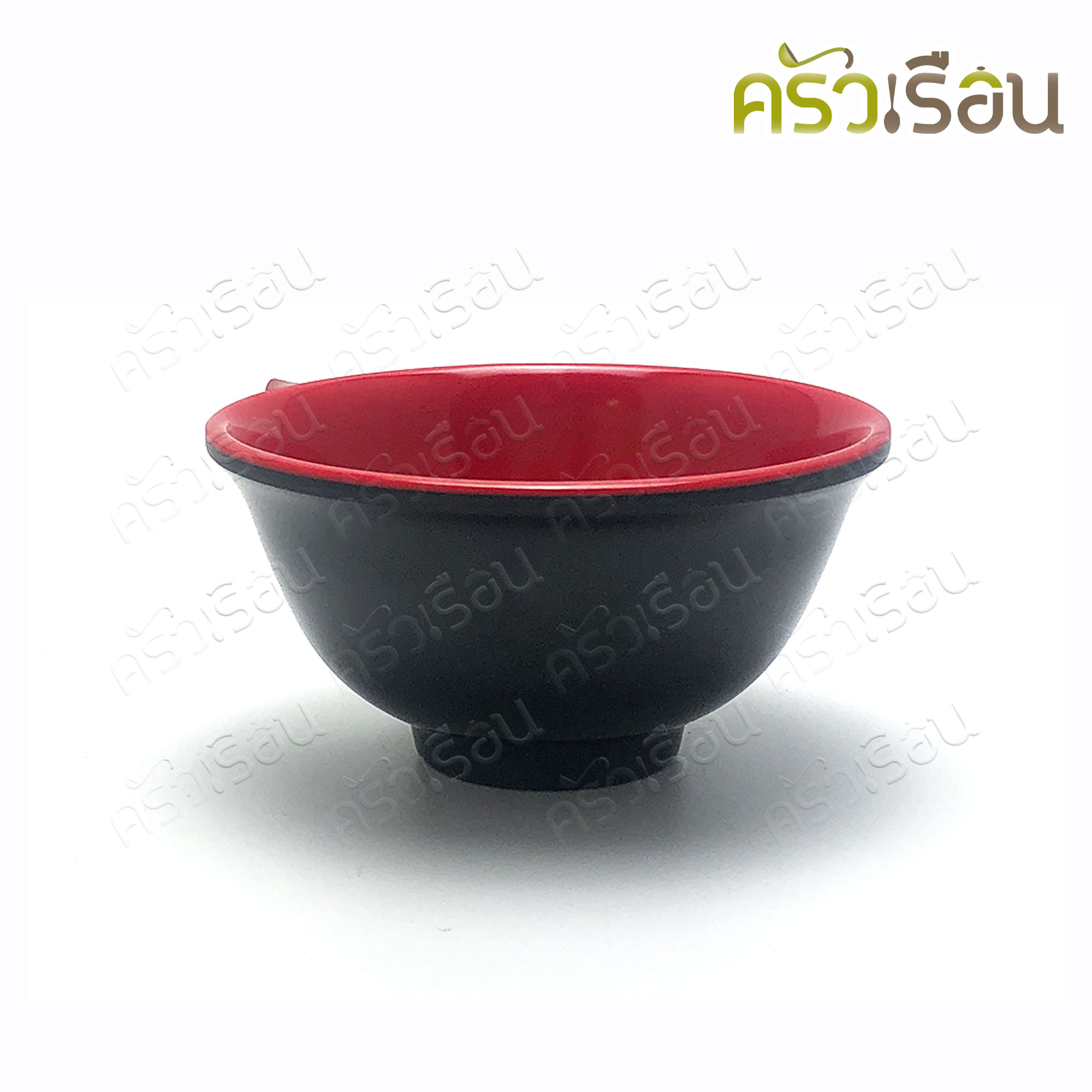 SB [ ราคาต่อชิ้น ] จาน ชาม ช้อนปลายงอ เมลามีน สีดำแดง