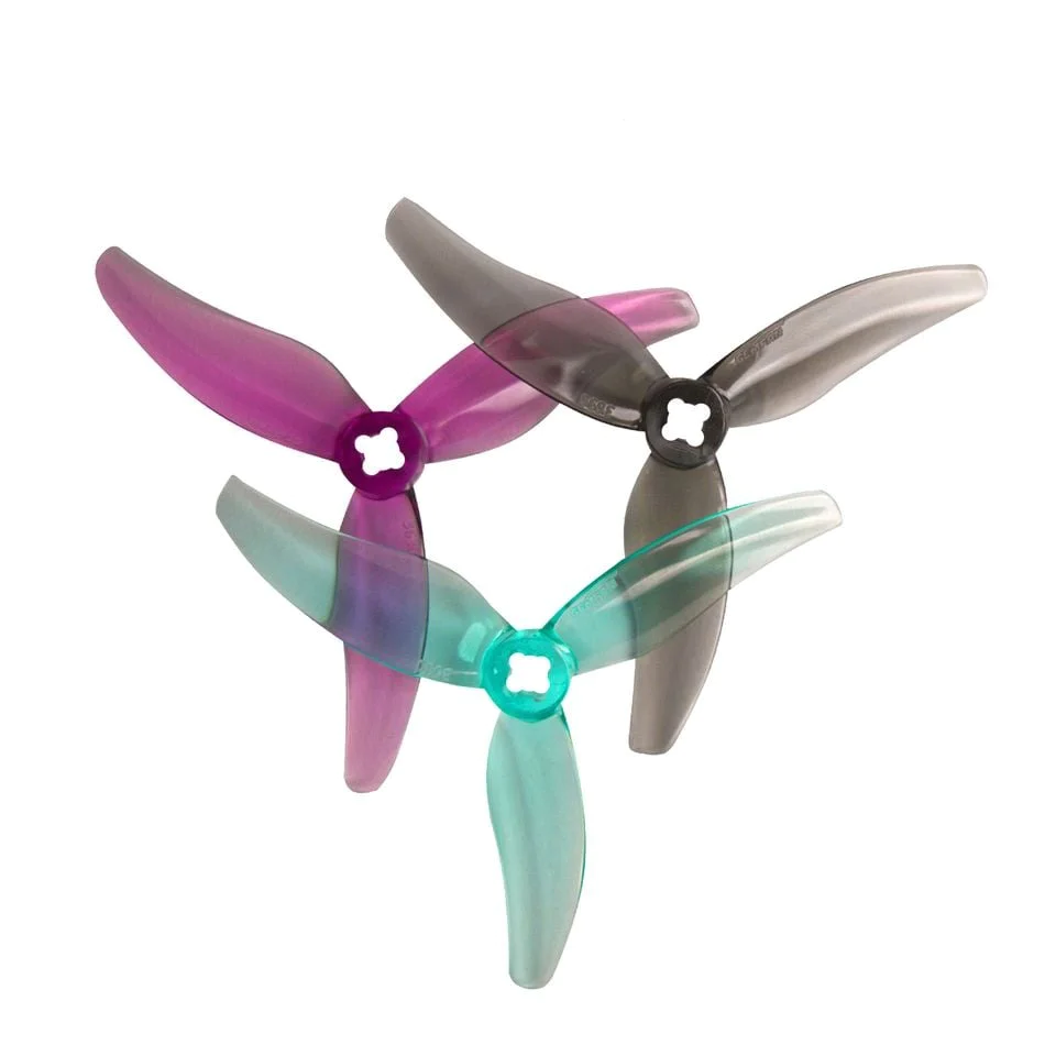 3.5-G4 Gemfan HURRICANE 3630-3 3.6" TRI-BLADE PROPELLER แกน M5 และ 1.5mm 1ชุด มี 4ใบ fpv racing drone ใบจิ๋ว โดรนซิ่ง RC