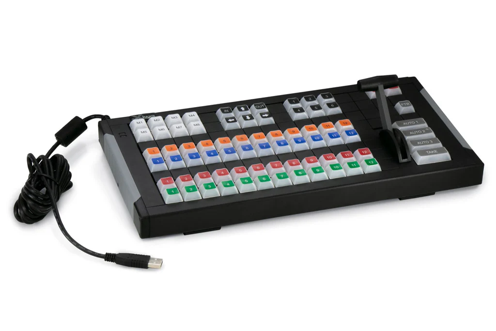 X-keys XKE-124 T-Bar Keyboard with Video Switcher Key Set