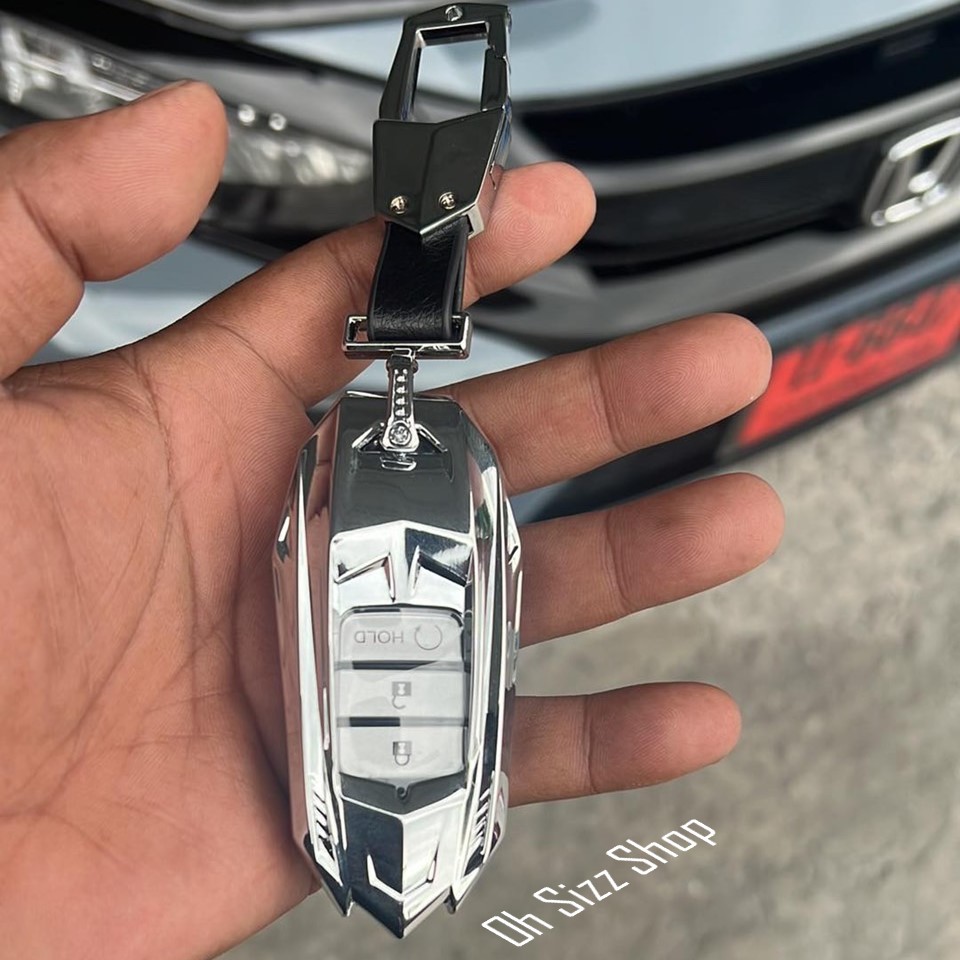 กรอบ เคสรีโมทรถยนต์ Honda Smart Sport Style Dragon Key Case Exclusive Version LED Key Chain ทรงล้ำสมัย แข็งแรง ทนทาน เงางาม ด้วยวัสดุคุณภาพ (Metal Aluminum Alloy) Model ACCORD, CR-V, CIVIC, CIVIC HATCHBACK, CITY ปุ่มสมาร์ทคีย์ Smart Key 10 Generation