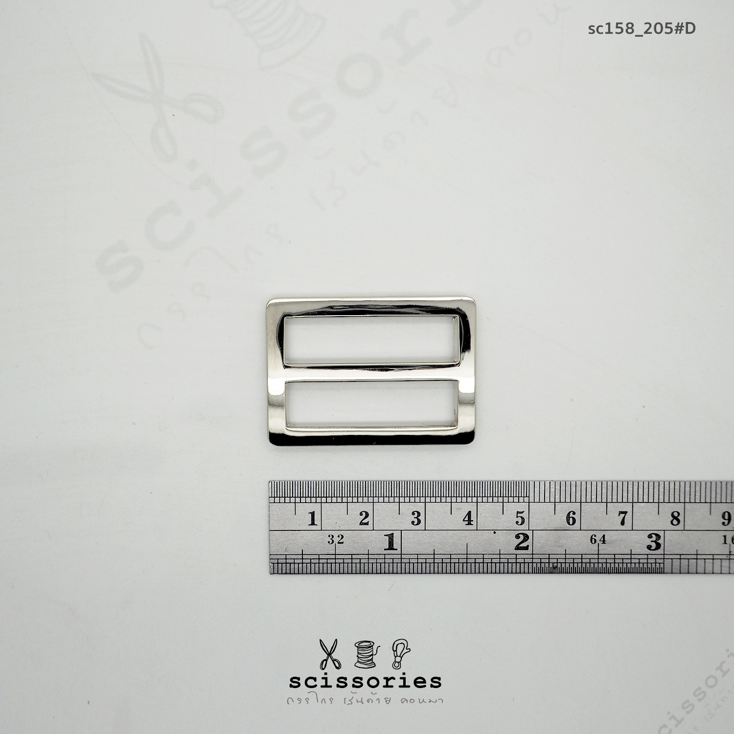 ตัวเลื่อน 1.2 นิ้ว สีเงิน Silver /2ตัว