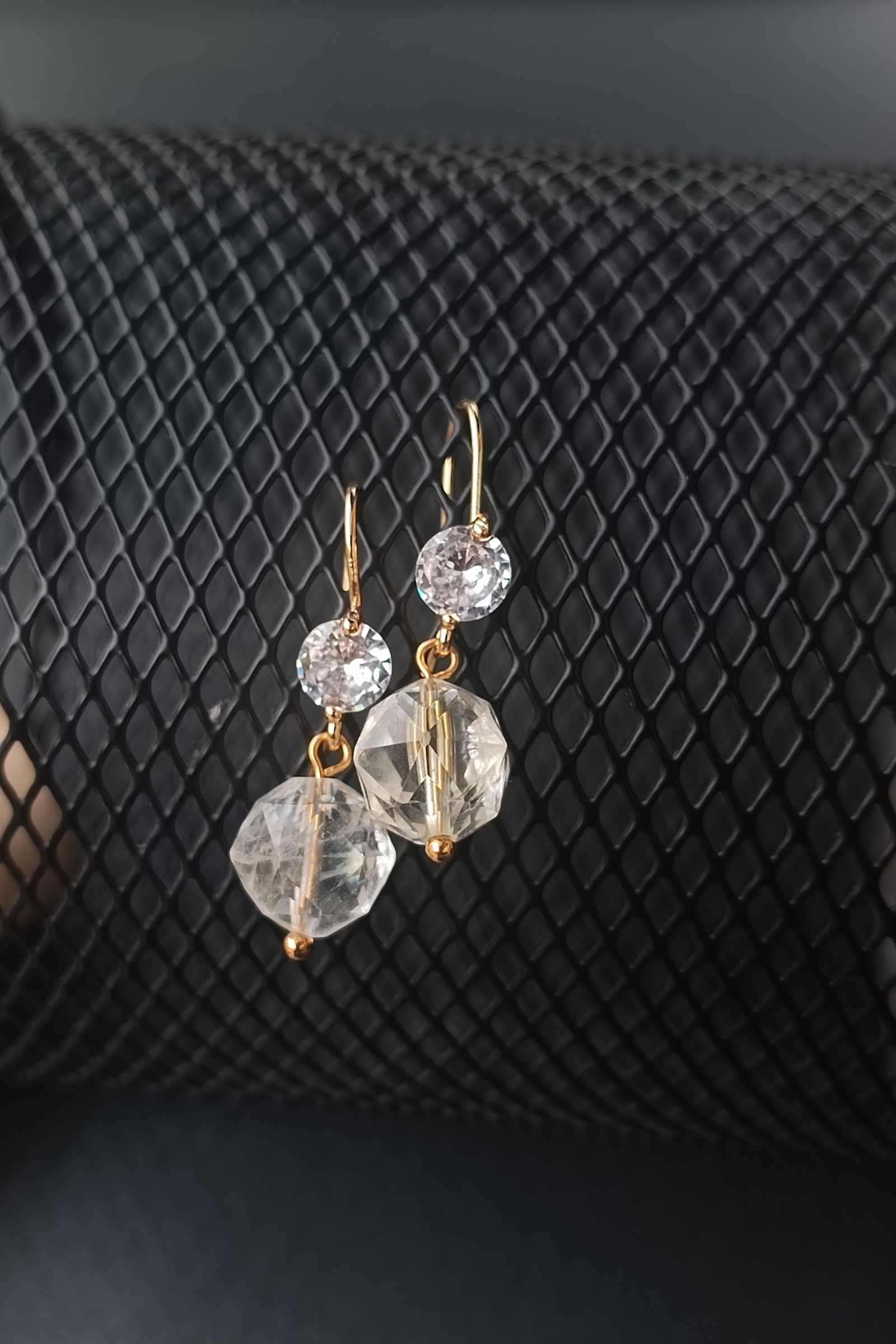 ต่างหูหินแท้ "14K" Citrine Earring (ดึงดูดเงิน โชคลาภ)