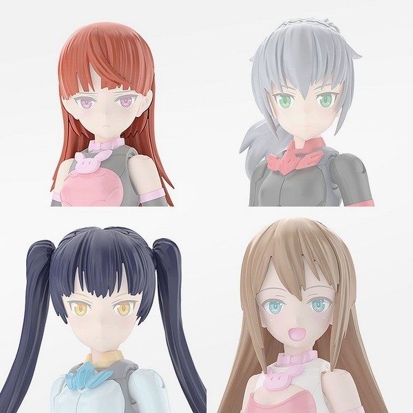 Bandai 30MS Option Hair Style Parts Vol.7 All 4 Types 4573102642240 (Plastic Model)
