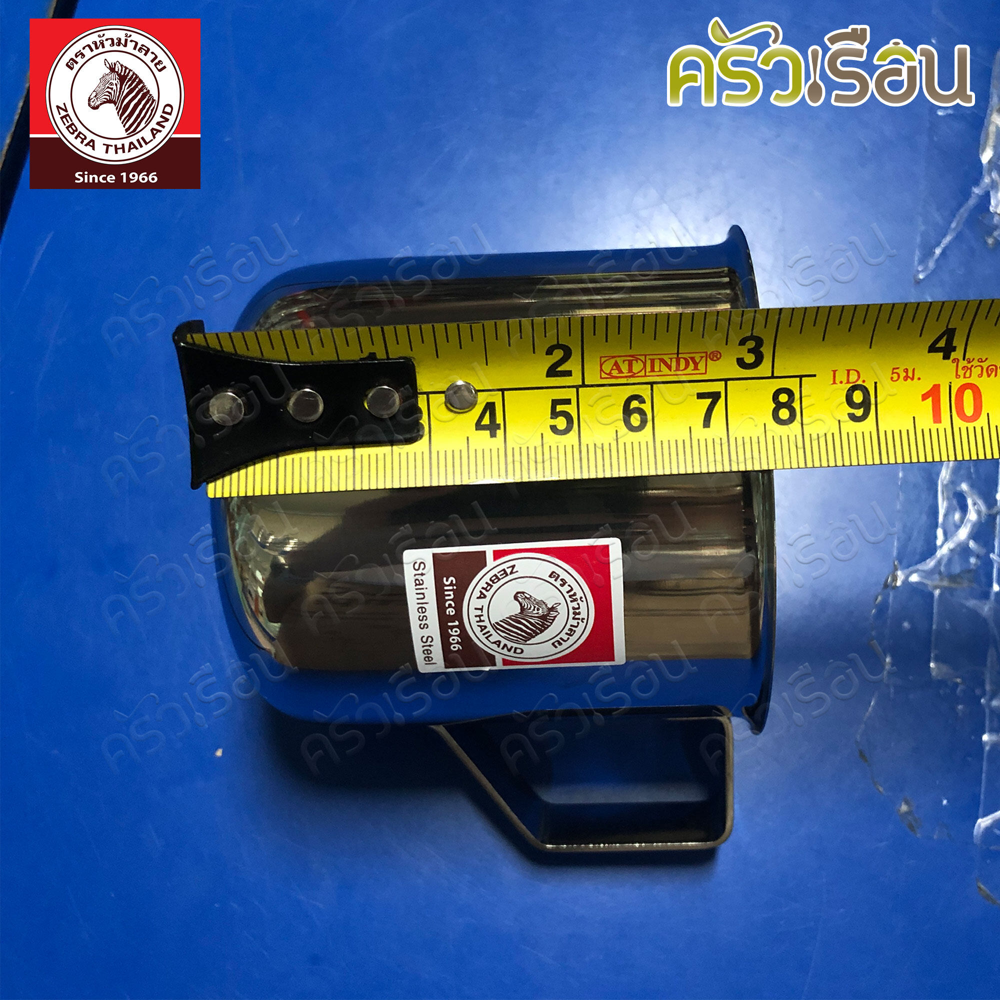 Zebra Stainless steel Mug, Rooster model, size M, Zebra brand, mouth width 8.2 cm., height 8 cm., thickness 0.6 mm. 110017