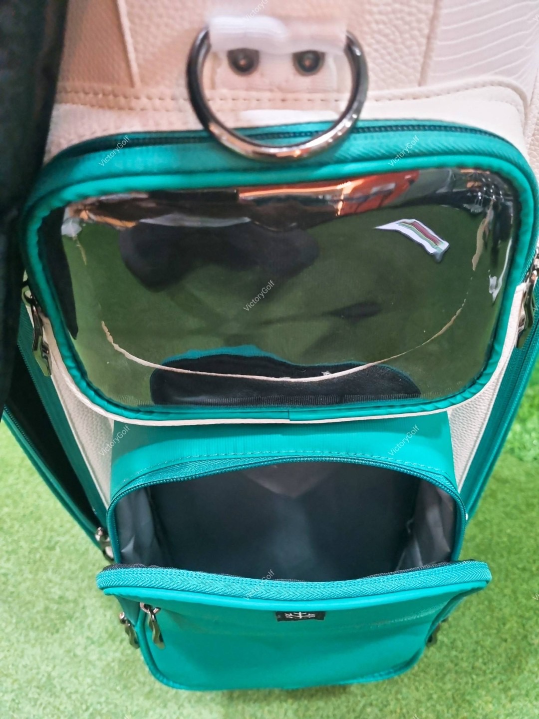 (Genuine) Golf Bag Travel BOYEA One (New version) 4 wheels สีเขียวเข้ม-ขาว *Free Cover Protector