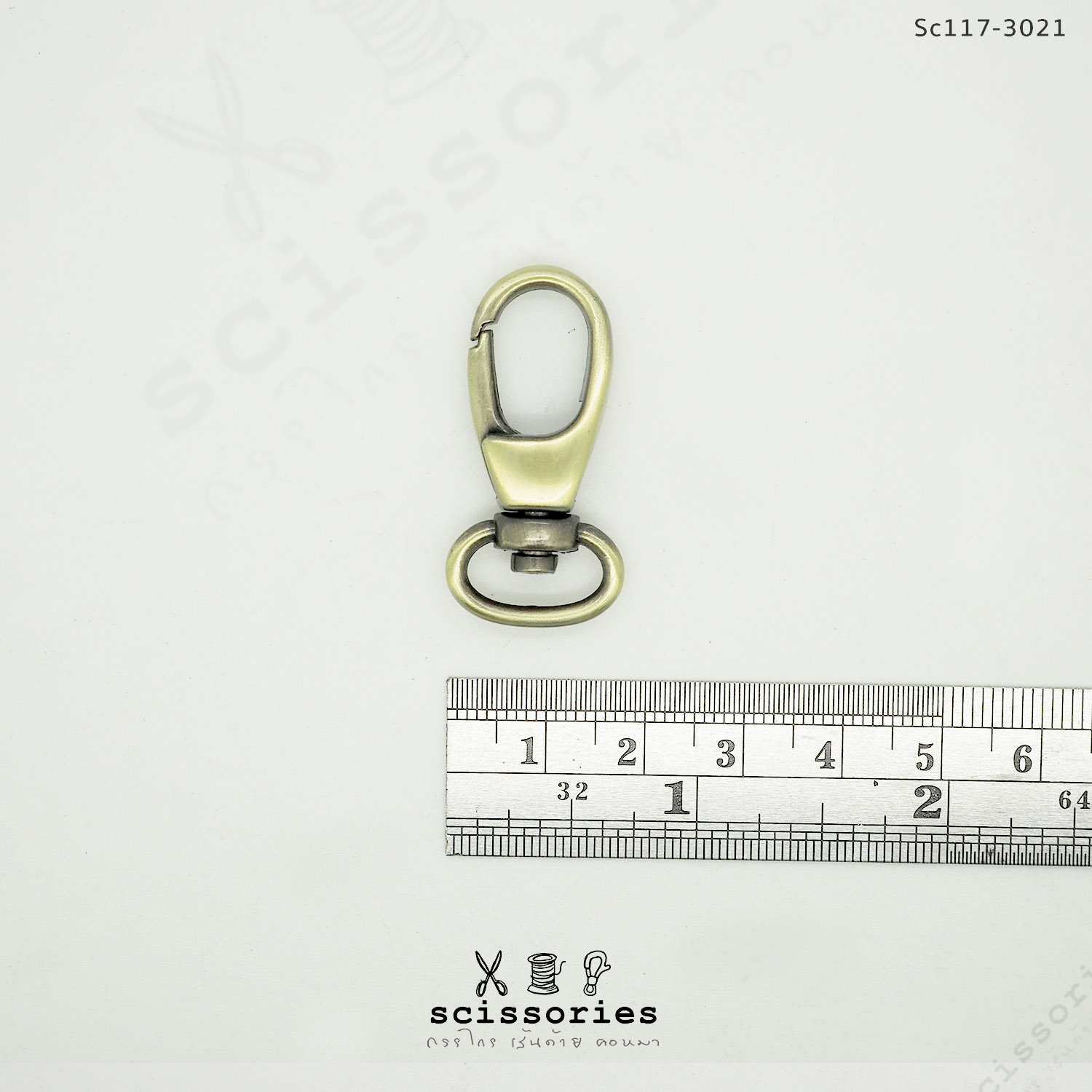 คอหมาเกี่ยว 1.2 cm สีเหลืองขัด /2 ตัว