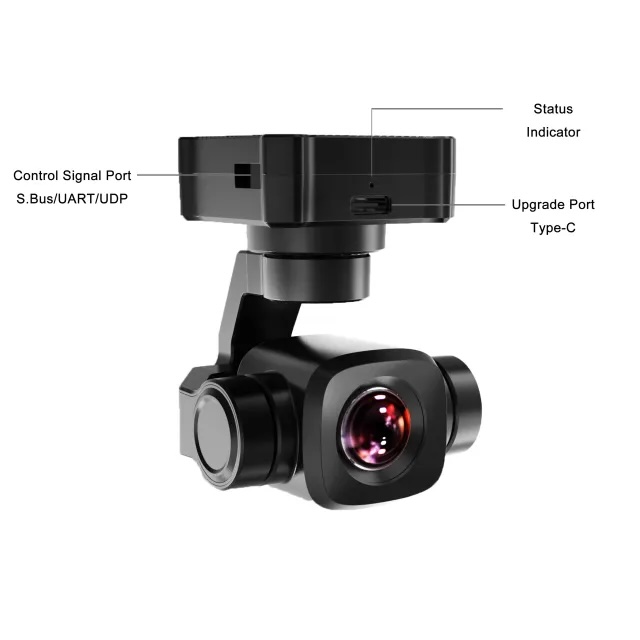SIYI A8 mini 4K 8MP Ultra HD 6X Digital Zoom Gimbal Camera with 1/1.7" Sony Sensor HDR Night Vision 3-Axis Stabilizer