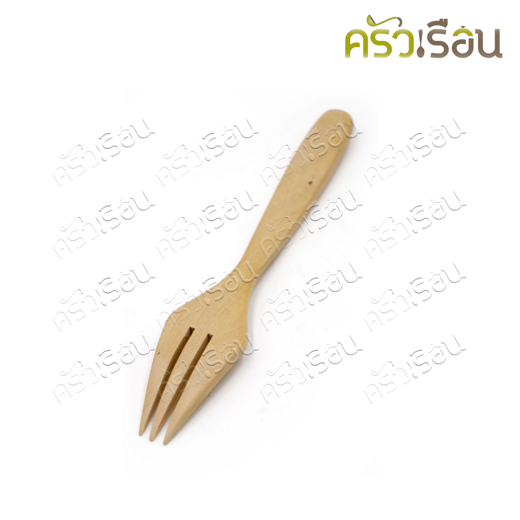 CMG Wooden fork, rounded tip, 15 cm. for desserts or fruits. Reusable