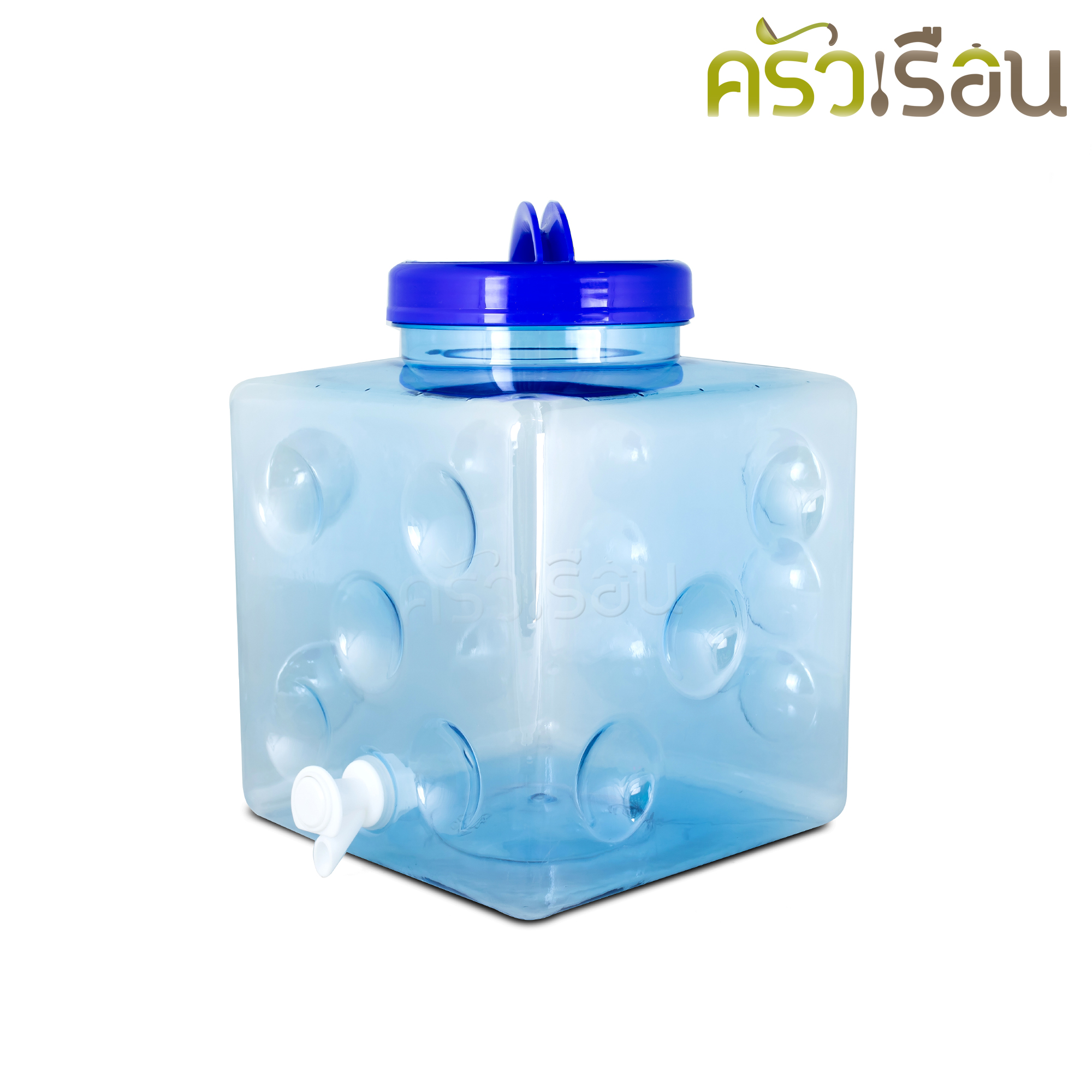 SRP ถังน้ำดื่ม พลาสติก PET ทรงเต๋า ชนิดใส 10 ลิตร เกรด A รุ่นมีก๊อก